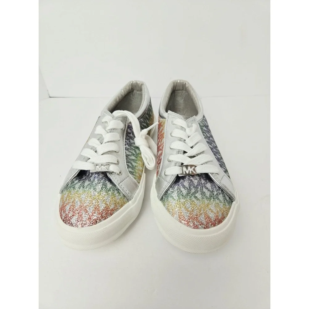 Michael Kors Ima‎ Celestia Silver Rainbow Size 5 womens glitter
